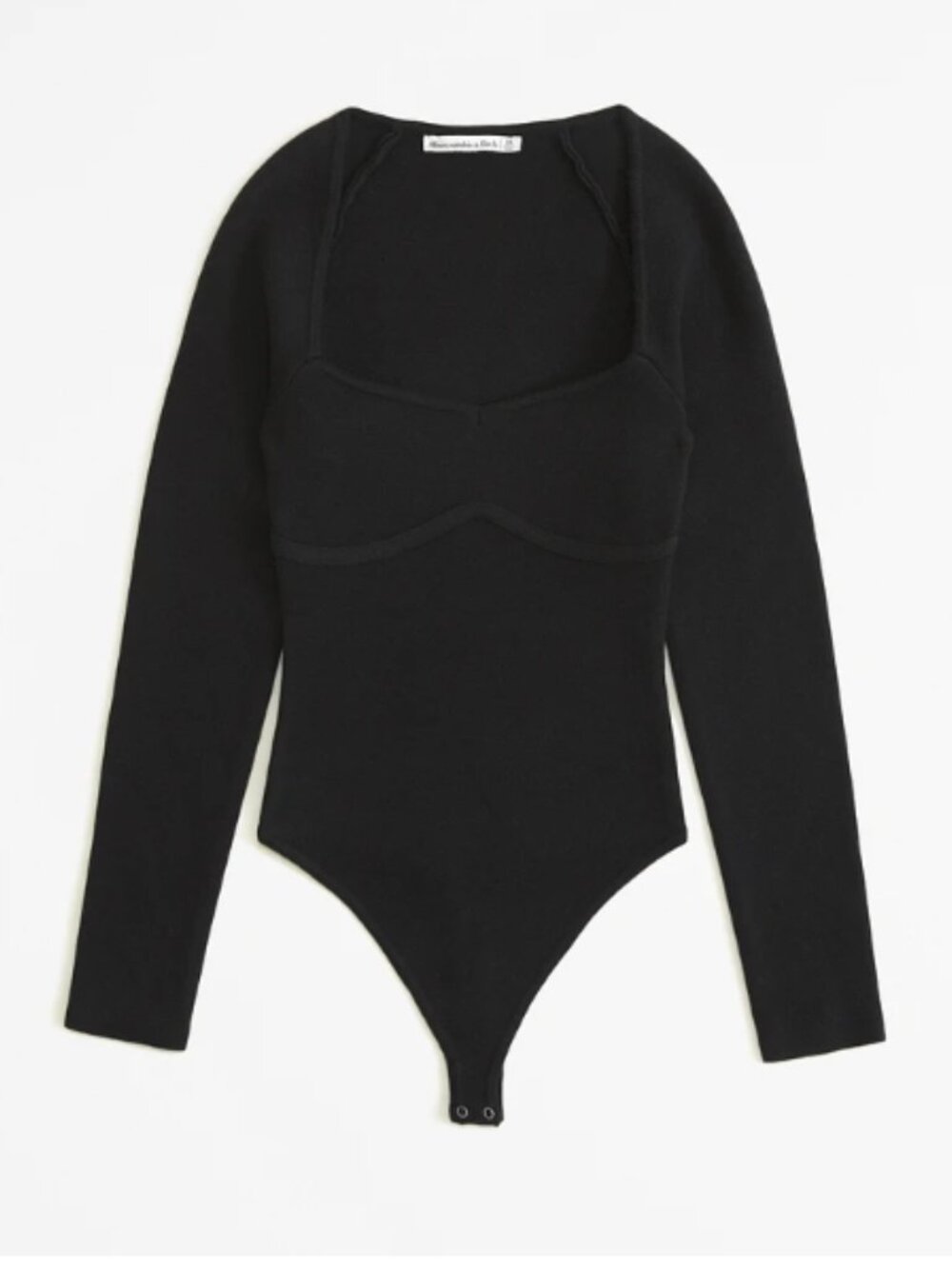 Abercrombie & Fitch Sweetheart Neckline Bodysuit Black NWT